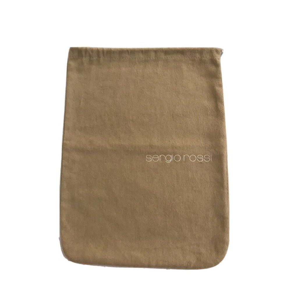 Sergio Rossi Storage Drawstring Dust Bag Cream 13.5" x 10"